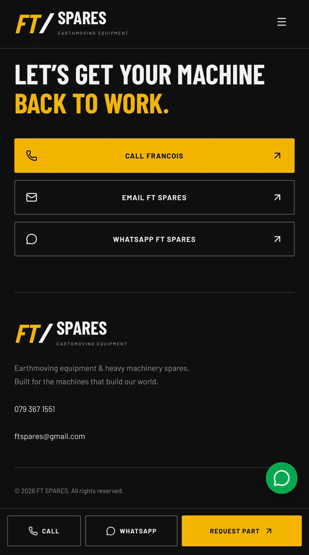 FT Spares — Contact