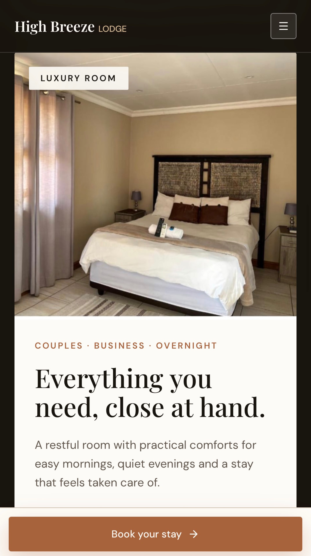 High Breeze Lodge — Rooms
